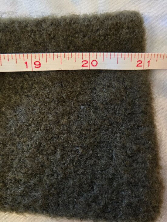 Olive Green Mohair and Wool Blend Ruffled Cardigan - Size S - Picture 11 of 13